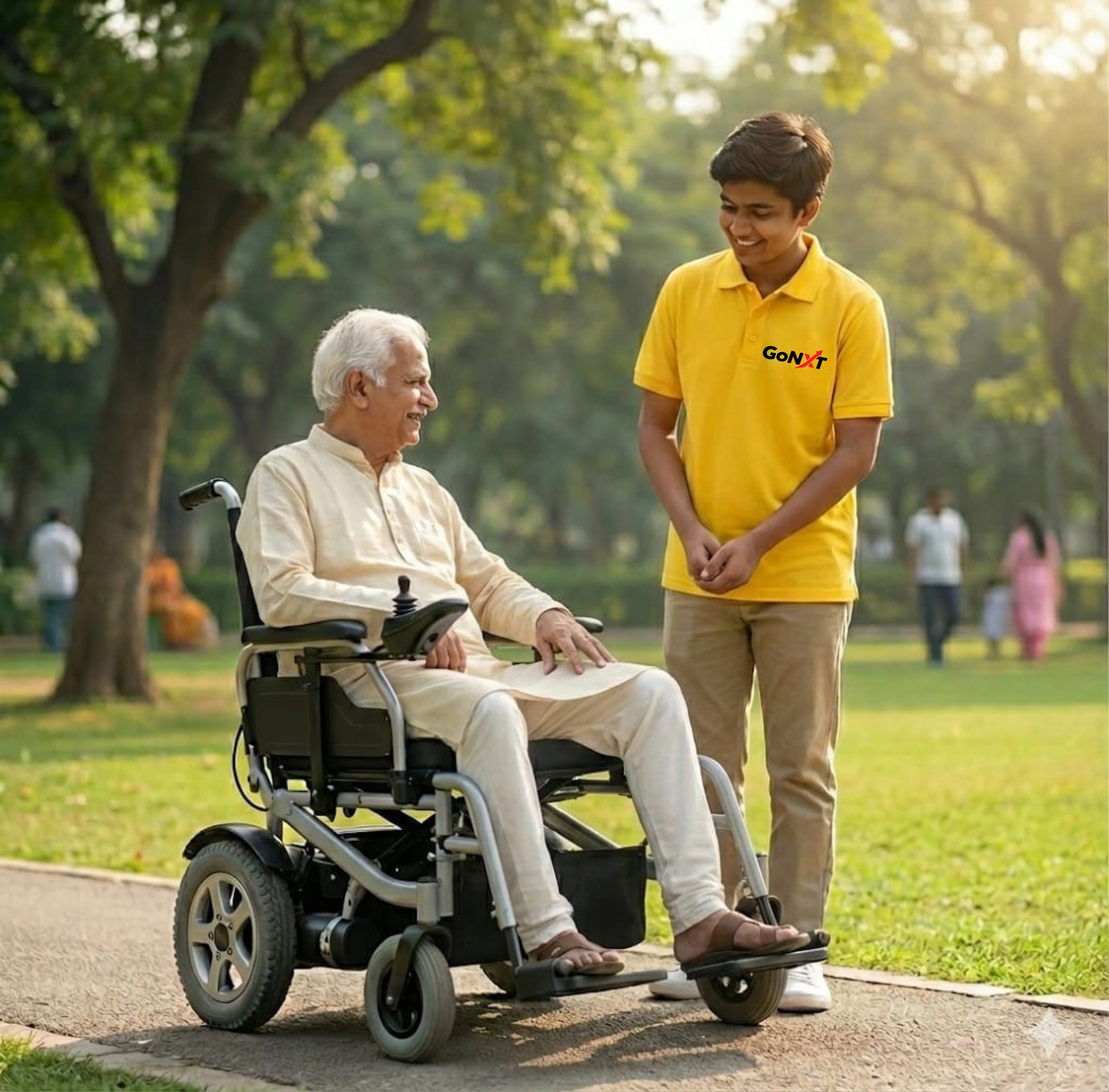 Electric Wheelchair With Assistant